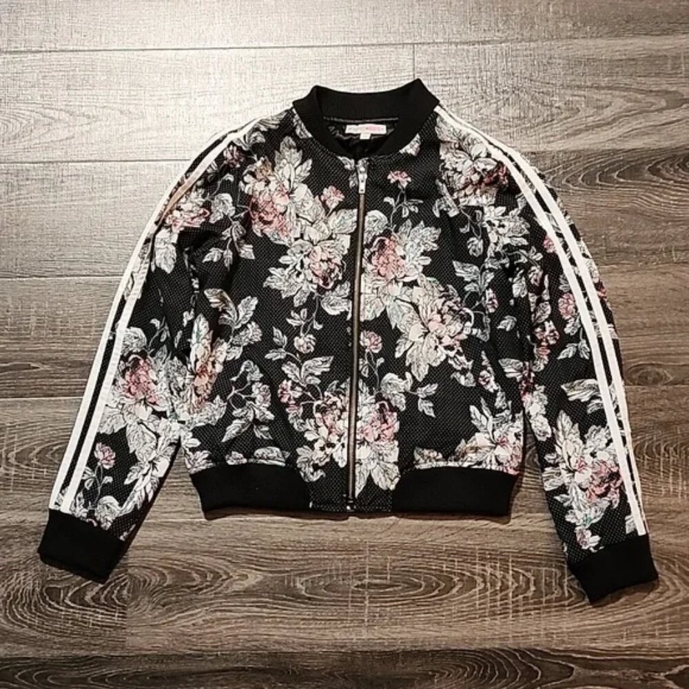 ❄️ Inspired Hearts floral Bomber track Jacket ❄️